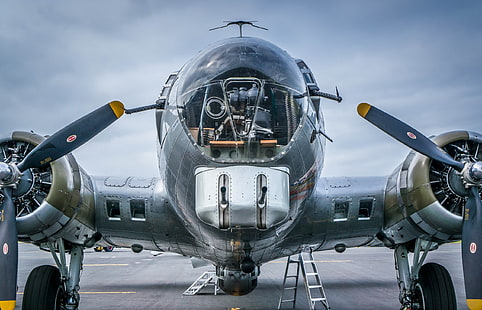 aerei grigi e neri, militari, veicoli, aerei, Boeing B-17 Flying Fortress, Sfondo HD HD wallpaper