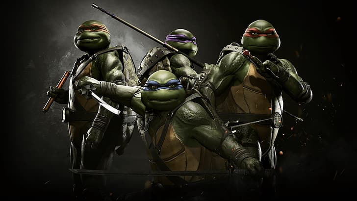 Teenage Mutant Ninja Turtles, Injustice 2, DLC, Wallpaper HD