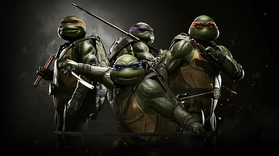 Teenage Mutant Ninja Turtles, Injustice 2, DLC, Wallpaper HD HD wallpaper