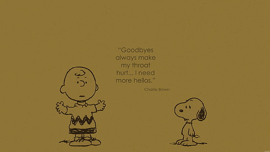 Snoopy Charlie Brown Zitat, HD-Hintergrundbild HD wallpaper