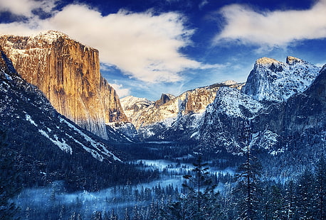 dağlar, macOS, Mac Sierra, kar, HD masaüstü duvar kağıdı HD wallpaper