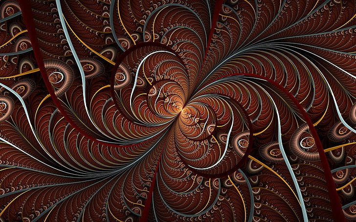 brown wallpaper, line, fractal, background, HD wallpaper
