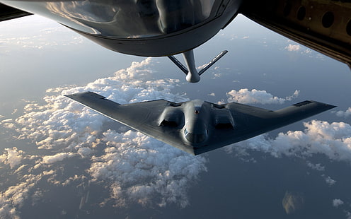 Northrop Grumman B-2 Spirit, Bomber, strategischer Bomber, Flugzeuge, Militärflugzeuge, Luftbetankung, HD-Hintergrundbild HD wallpaper