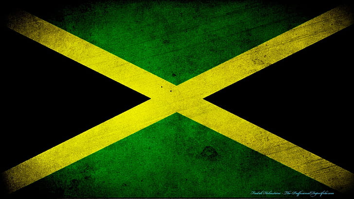 flag of jamaica, HD wallpaper