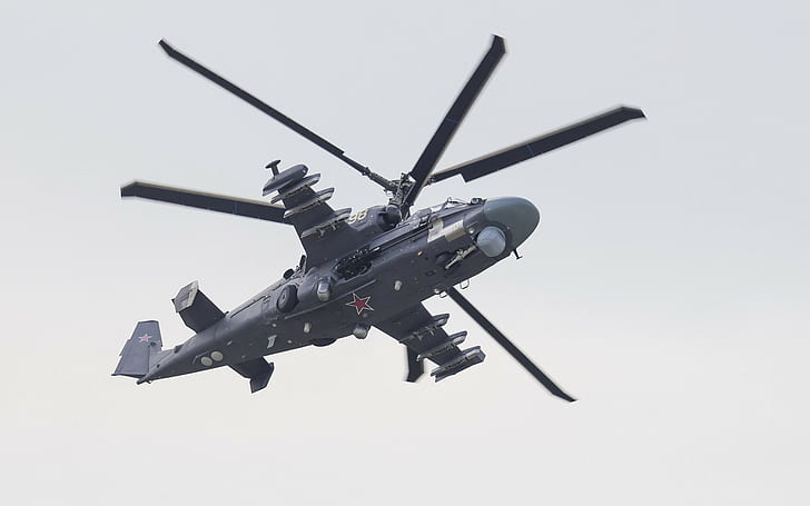 Hubschrauber, Kamov Ka-52, russische Luftwaffe, Militär, Militärflugzeuge, Fahrzeug, HD-Hintergrundbild