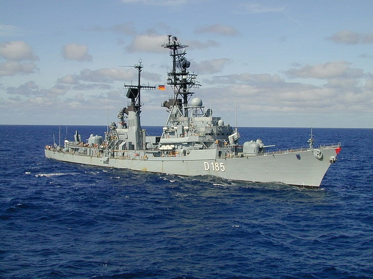 Военные корабли, немецкий флот, эсминец, немецкий эсминец Лютенс (D185), HD обои