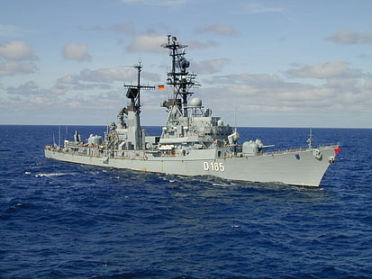 Военные корабли, немецкий флот, эсминец, немецкий эсминец Лютенс (D185), HD обои HD wallpaper