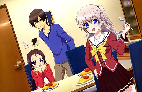 Anime, Charlotte, Ayumi Otosaka, Nao Tomori, Yū Otosaka, HD wallpaper HD wallpaper