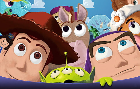 Film, Toy Story 4, Buzz Lightyear, Woody (Toy Story), HD-Hintergrundbild HD wallpaper