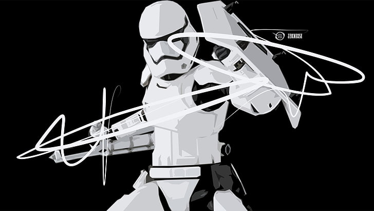 Star Wars, Black & White, Stormtrooper, HD wallpaper
