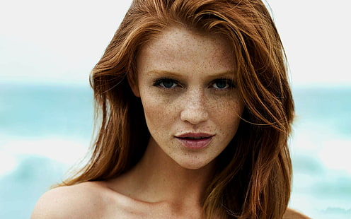 Cintia Dicker, wanita, berambut merah, bintik-bintik, model, Wallpaper HD HD wallpaper