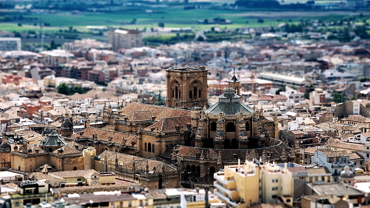 ท้องฟ้า, ยุโรป, catedral de Granada, การถ่ายภาพ, การถ่ายภาพกะเอียง, การเลื่อนเอียง, หอคอย, อาคาร, เส้นขอบฟ้า, เมือง, ย่าน, ชานเมือง, การถ่ายภาพทางอากาศ, สเปน, กรานาดา, สถานที่สำคัญ, cityscape, เขตเมือง, วอลล์เปเปอร์ HD