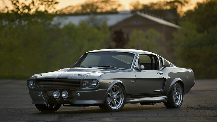 szary Ford Mustang GT500 Eleanor coupe, gt 500, Ford, eleanor, ford shelby, Tapety HD