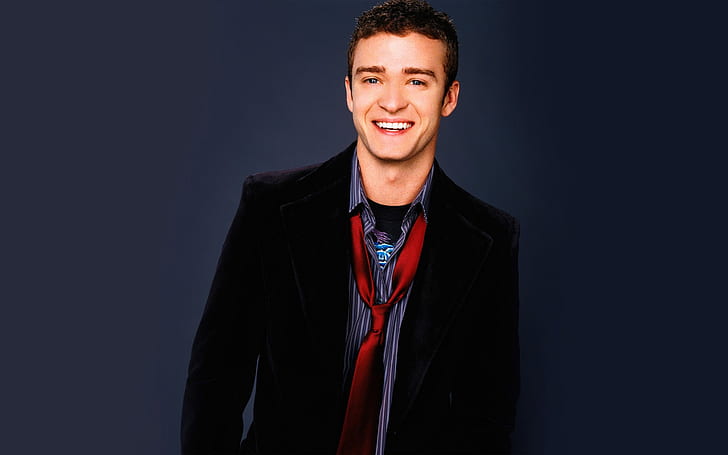 Justin Timberlake, gwiazdy, gwiazda, aktor filmowy, przystojny mężczyzna, uśmiechnięty, czerwony krawat, fotografia, justin timberlake, gwiazdy, gwiazda, aktor filmowy, przystojny mężczyzna, uśmiechnięty, czerwony krawat, fotografia, Tapety HD