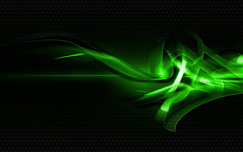 grön spiral digital tapet, mönster, grön, ljus, mörk, HD tapet HD wallpaper