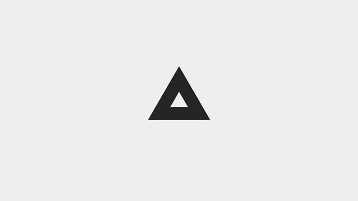 triángulo, abstracto, blanco, minimalismo, Fondo de pantalla HD