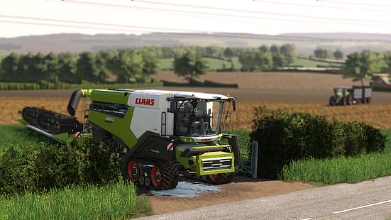  fs19, farming, farm, tractors, Harvest, nature, farming simulator, HD wallpaper HD wallpaper