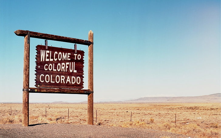 kolorowy, Kolorado, pustynia, płot, góry, lato, niebo, Tapety HD
