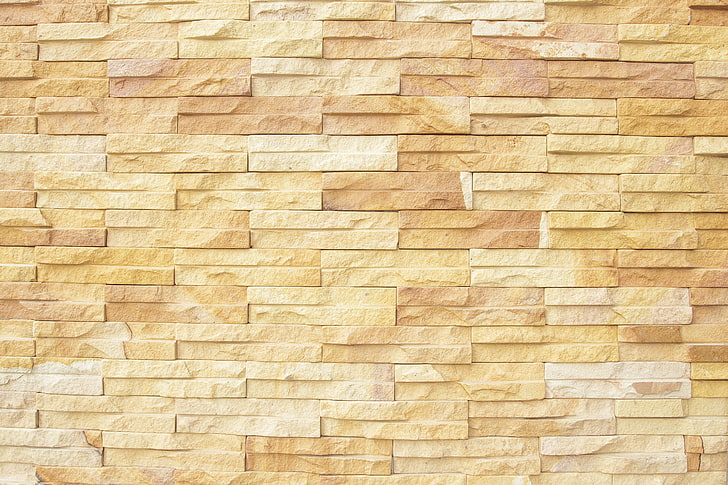 brown bricked wall, colors, wall, stone, different, HD wallpaper