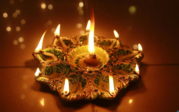 디 왈리, 촛불, 힌두교, 휴일, 1920x1200, HD 배경 화면