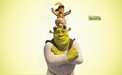 Shrek, âne et chat botté, Shrek le ..., fond d'écran numérique Shrek, dessins animés, Shrek, shrek pour toujours après, shrek le dernier chapitre, âne, chat botté, shrek, âne et chat botté, shrek le chapitre final, Fond d'écran HD HD wallpaper