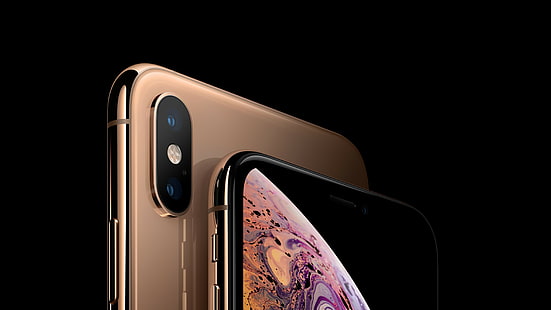 iPhone XS, iPhone XS Max, guld, smartphone, 5K, Apple September 2018 Event, HD tapet HD wallpaper