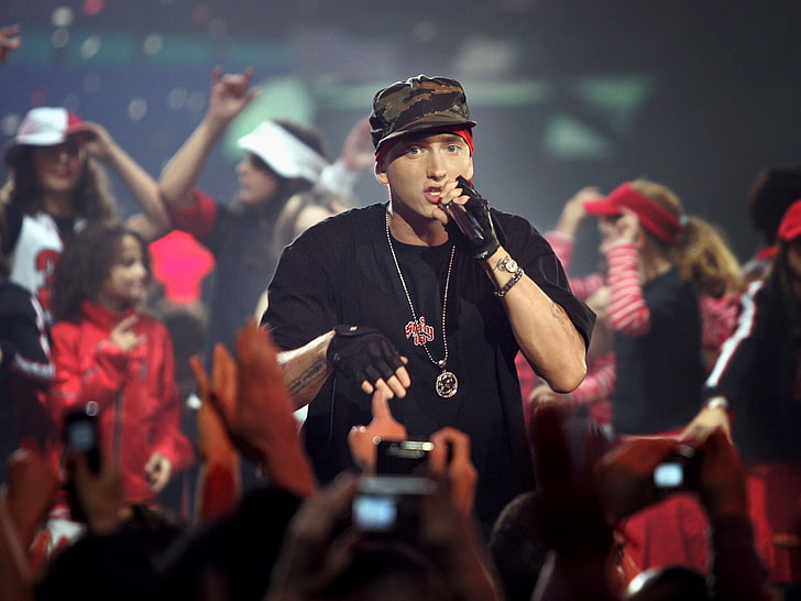 Eminem, rap, music, men, necklace, HD wallpaper