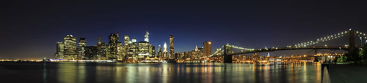 fotografia lansdscape off oświetlony wieżowiec miasta, manhattan, manhattan, nowy Jork, miejski Skyline, most brookliński, manhattan - Nowy Jork, pejzaż miejski, USA, noc, wieżowiec, brooklyn - Nowy Jork, wschodnia rzeka, słynne miejsce, rzeka, Scena miejska, miasto, dzielnica śródmieścia, architektura, dolny Manhattan, oświetlony, most - konstrukcja stworzona przez człowieka, stan Nowy Jork, zmierzch, rzeka hudson, budynek na zewnątrz, Tapety HD