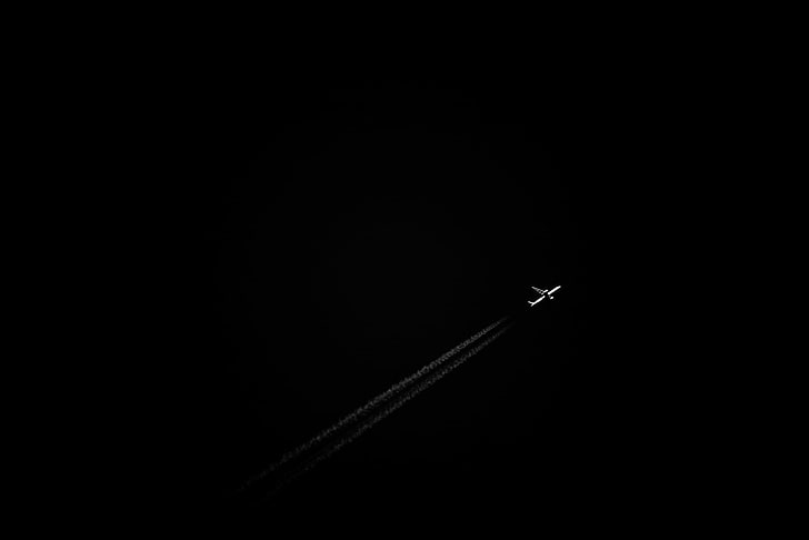 gelap, minimalis, kendaraan, pesawat terbang, Wallpaper HD