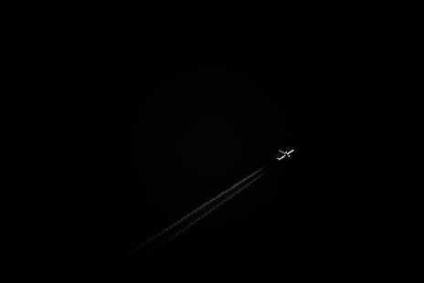 тъмно, минимализъм, превозно средство, самолет, HD тапет HD wallpaper