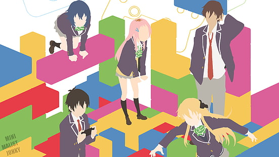 Anime, Gamers !, Aguri (Gamers!), Chiaki Hoshinomori, Karen Tendou, Keita Amano, Tasuku Uehara, Fond d'écran HD HD wallpaper