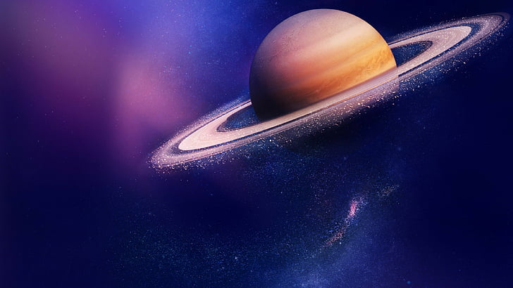 Ilustracja planety Saturn, Saturn, planeta, 4k, Tapety HD