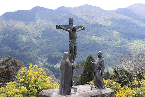 Religiös, Christ, Kolumbien, Kreuz, Jesus, Religion, Skulptur, Statue, HD-Hintergrundbild HD wallpaper