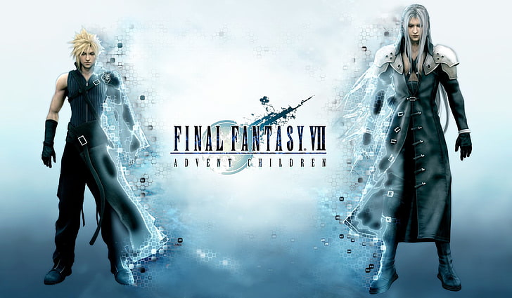 Final Fantasy wallpaper, Final Fantasy, Final Fantasy VII: Advent Children, Cloud Strife, Sephiroth (Final Fantasy), HD wallpaper