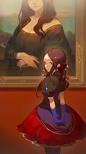  anime girls, Mona Lisa, Leonardo Da Vinci (FGO), Fate/Grand Order, Fate Series, HD wallpaper HD wallpaper