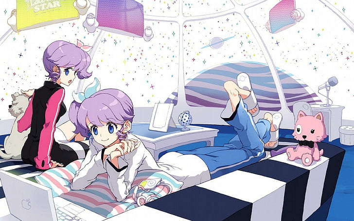 DJMax, purple hair girl anime characters, anime, 1920x1200, djmax, HD wallpaper