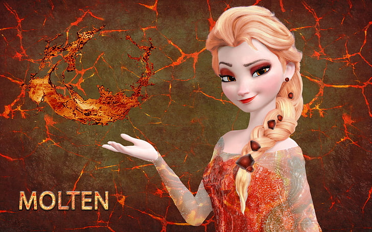 Film, Gefroren, Elsa (Gefroren), Feuer, Lava, HD-Hintergrundbild