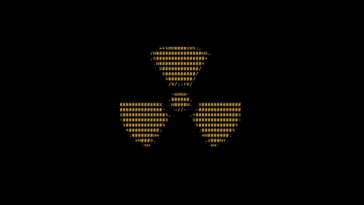 ASCII, радиация, радиоактивный, символ, HD обои