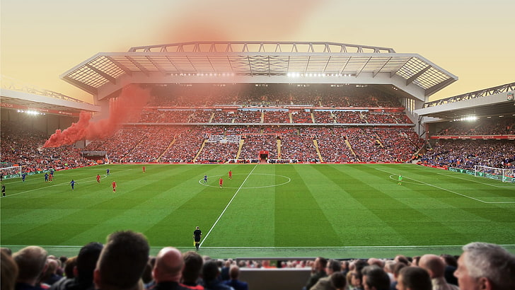 Anfield Road, Liverpool FC, Liverpool, stade, football, Fond d'écran HD
