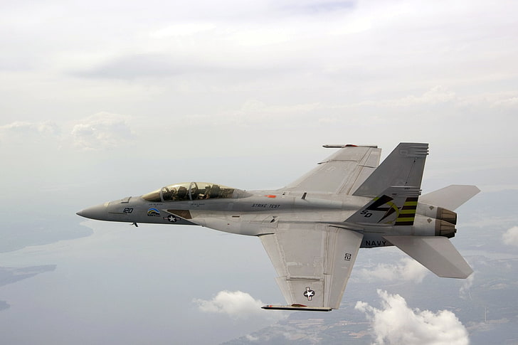 مقاتلة نفاثة ، Boeing F / A-18E / F Super Hornet ، طائرة ، طائرة ، McDonnell Douglas F / A-18 Hornet ، عسكري ، بحري ، مركبة، خلفية HD