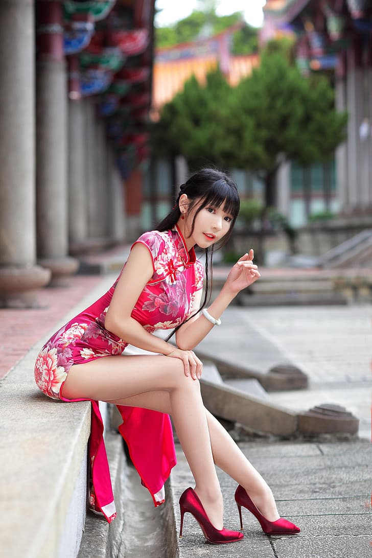 Asian Model Women Long Hair Dark Hair Traditional Clothing Vicky 霜 Hd Wallpaper