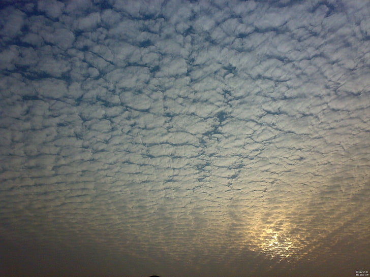 clouds, sky lanterns, HD wallpaper