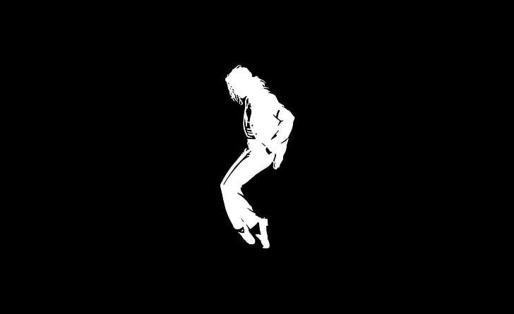 Michale Jackson, Michael Jackson logo, Black and White, Silhouette, michale jackson, HD wallpaper