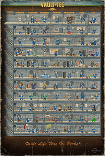 Vault-Tec Vault Life Memiliki Perks, Fallout 4, Wallpaper HD HD wallpaper
