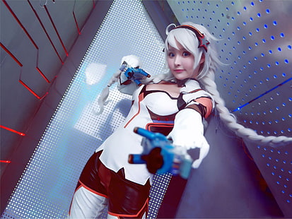 Kiana Kaslana, cosplay, Guns Girl - School Day Z, HD wallpaper HD wallpaper