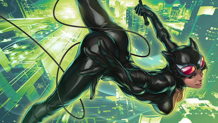 Catwoman Fictional character in the US comics released by DC Comics Splash Art Wallpaper 3840×2160, HD wallpaper