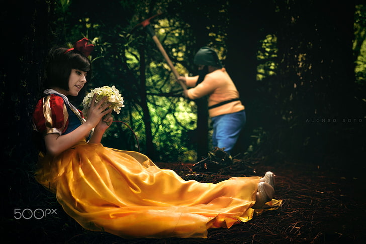 500px, fantasy art, Alonso Soto, fantasy girl, Snow White, HD wallpaper