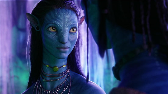 Imagen de la película Avatar, avatar, 2009, zoe saldana, neytiri, Fondo de pantalla HD HD wallpaper