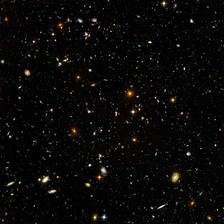galáxia e planetas, ultra, Hubble, profundo, campo, HD papel de parede