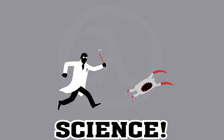 Science logo, minimalism, Half-Life, HD wallpaper